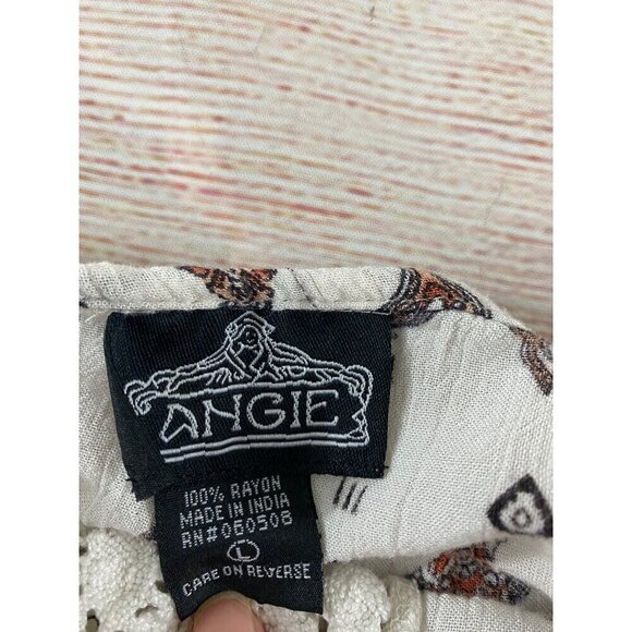 Angie Women's Cold Shoulder Bohemian Printed Tunic Blpuse - Large - Picture 8 of 10